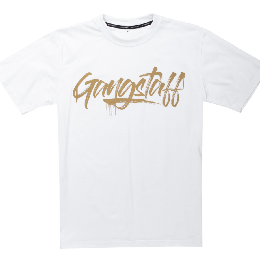 T-SHIRT GANGSTAFF GOLD WHITE